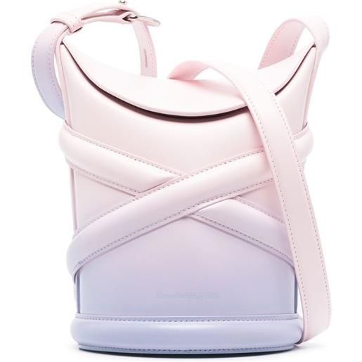 Alexander McQueen borsa a secchiello con effetto sfumato - rosa
