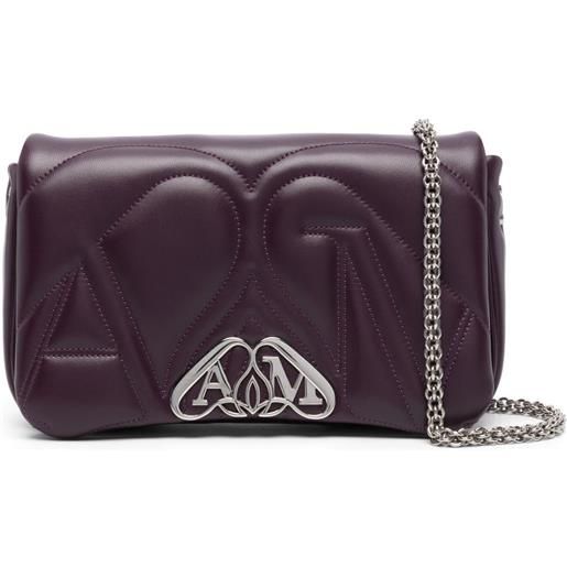Alexander McQueen borsa a spalla the seal piccola - viola