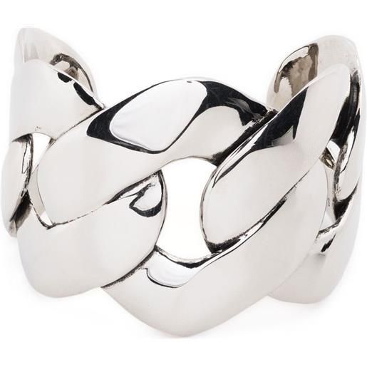 Alexander McQueen bracciale rigido - argento