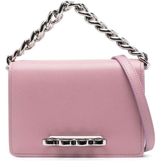 Alexander McQueen borsa a tracolla four ring - rosa