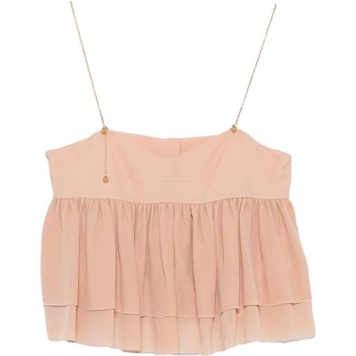 Chloé top con ruches - toni neutri