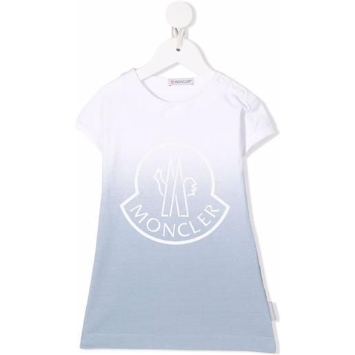 Moncler Enfant abito modello t-shirt con effetto sfumato - blu