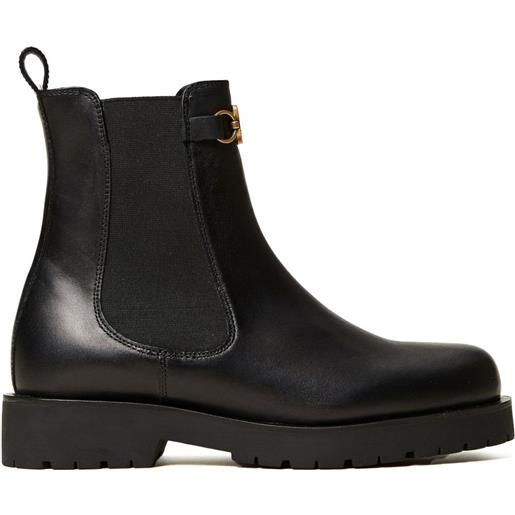 TWINSET stivali chelsea oval t - nero