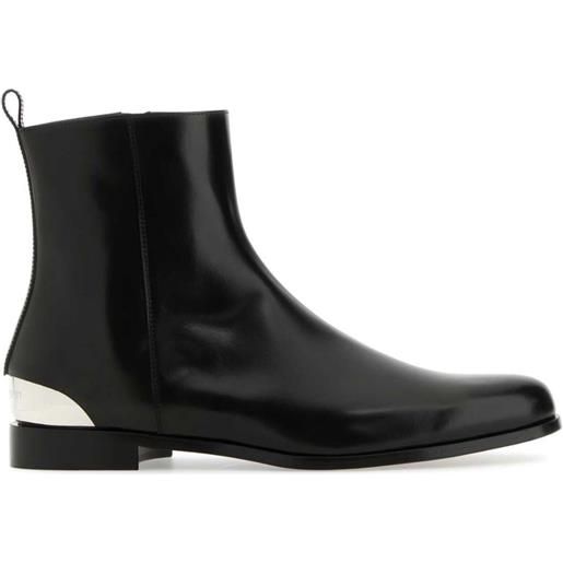 Alexander McQueen stivali con tacco in metallo - nero