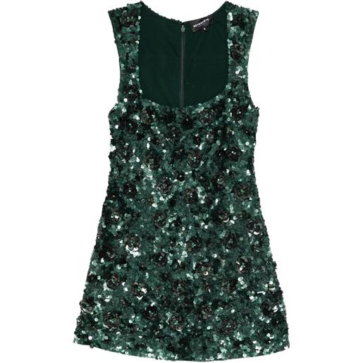 Retrofete abito corto sadlyn a fiori con paillettes - verde