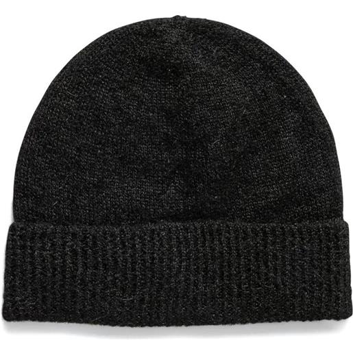Rier ribbed beanie hat - nero