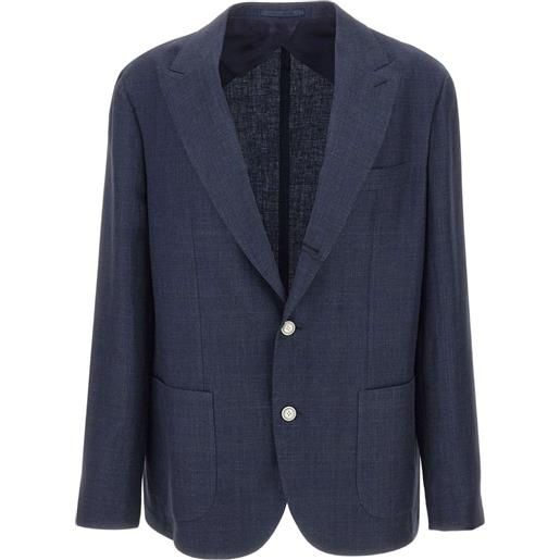 Barba blazer con revers a lancia - blu
