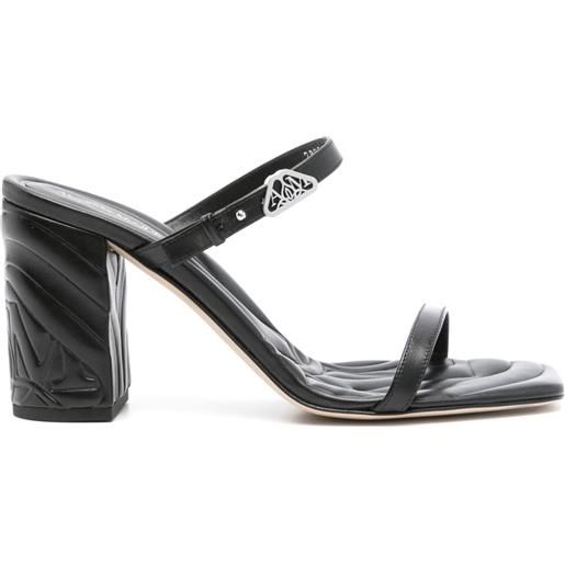 Alexander McQueen sandali seal 85mm - nero