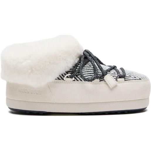 Moon Boot stivali da neve chevron - bianco