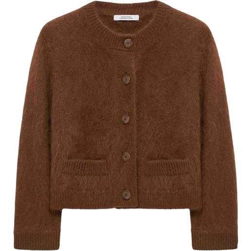 Dorothee Schumacher cardigan fluffy statements - marrone