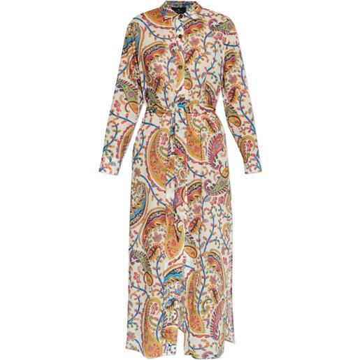 ETRO abito midi con stampa paisley - bianco