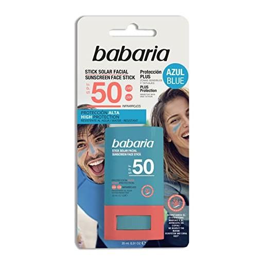 Babaria- stick viso colore blu protueccion plus f-50 20 ml, 31797