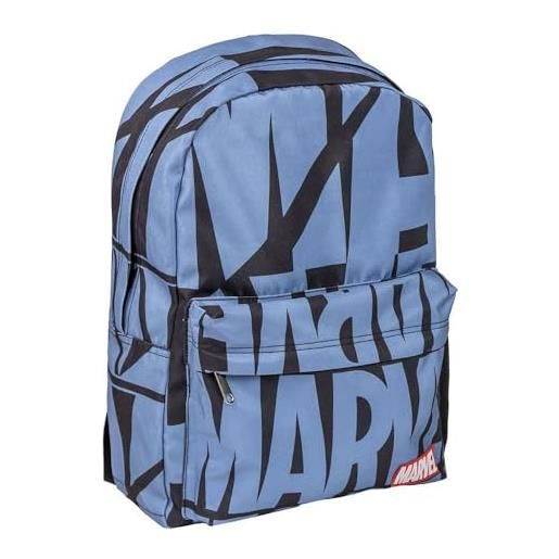 CERDÁ LIFE'S LITTLE MOMENTS - zaino casual marvel - colore blu - 32x12x42 cm - in poliestere - stampato con motivi marvel - prodotto originale