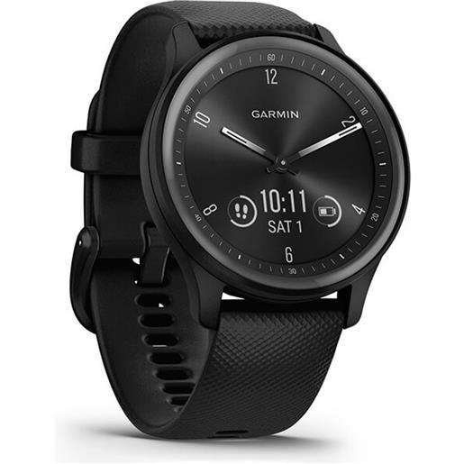 Garmin vívomove sport - cassa e cinturino in silicone color nero con dettagli grigio ardesia