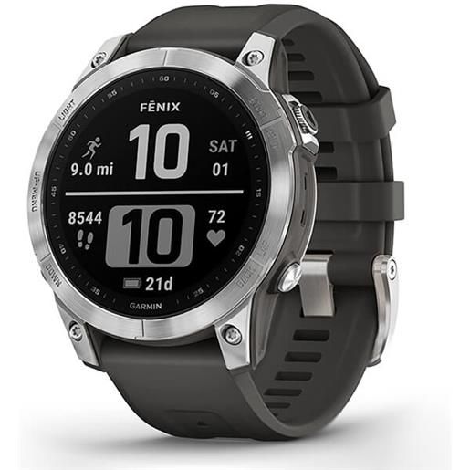 Garmin fēnix 7 standard edition - silver con cinturino graphite