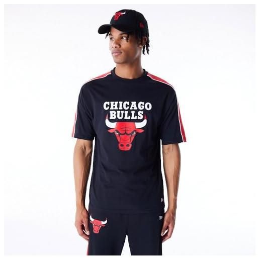 New Era t-shirt oversize nba panel chicago bulls nero rosso