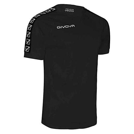 Givova poly band - maglietta a maniche corte unisex - adulto, nero, xs