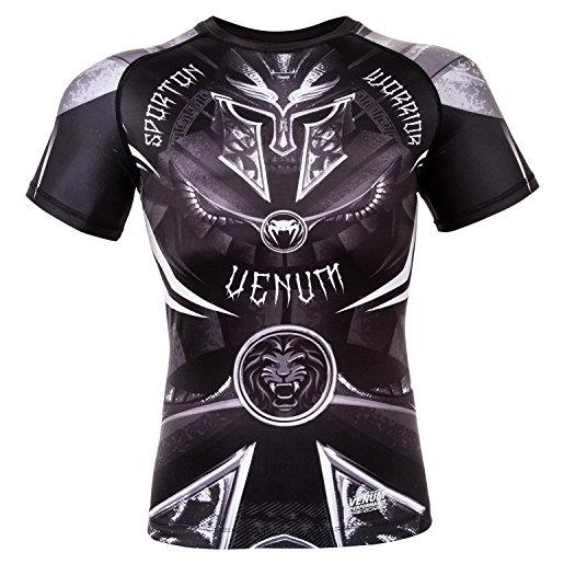 Venum gladiator 3.0 rashguard maniche corte, nero/bianco, l