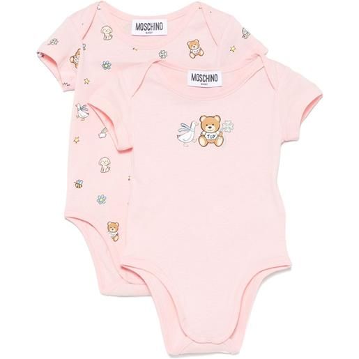 Moschino Kids set di 2 body teddy bear - rosa