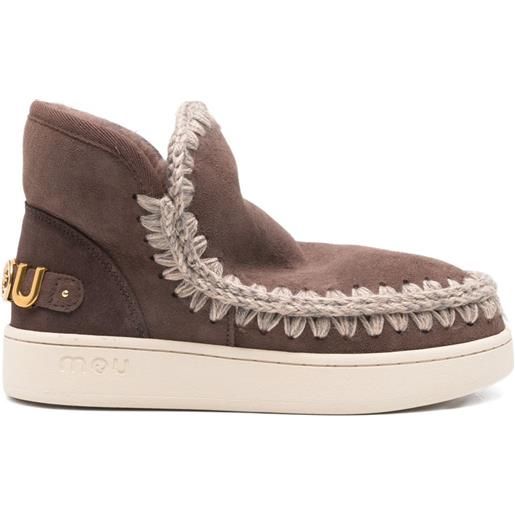 Mou stivaletti con fodera in pelle di pecora 35mm - marrone