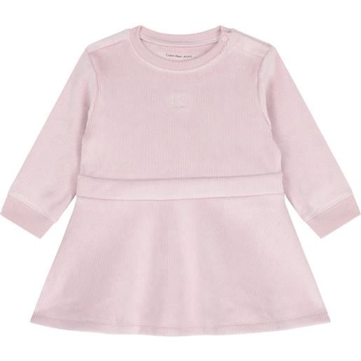 Calvin Klein Kids velour dress - rosa