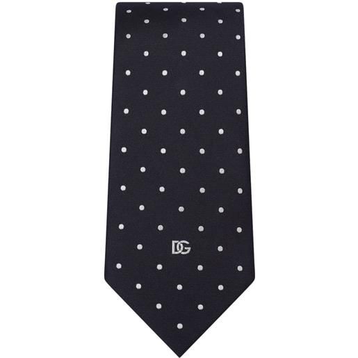 Dolce & Gabbana cravatta a pois - blu