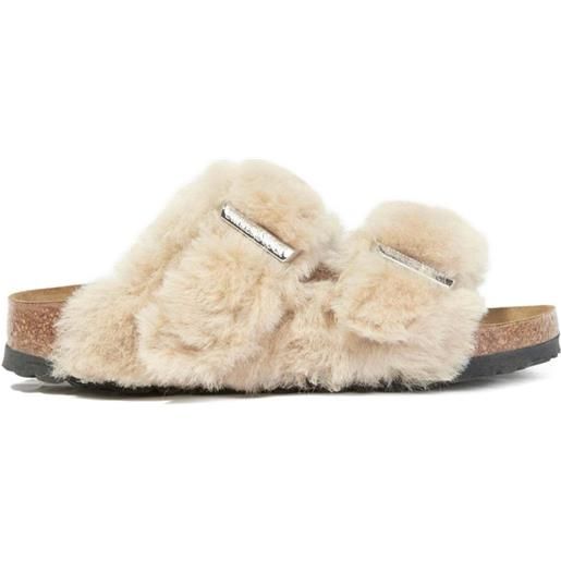 Birkenstock Kids fur buckle flip flops - toni neutri