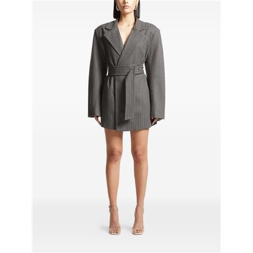 Manière De Voir abito corto gessato stile blazer - grigio