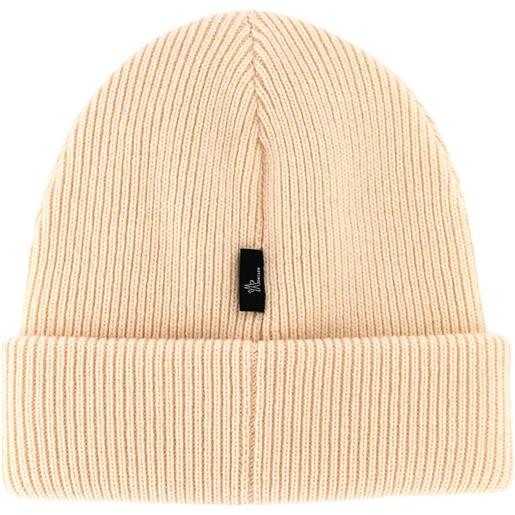Moncler Grenoble logo-patch beanie hat - toni neutri
