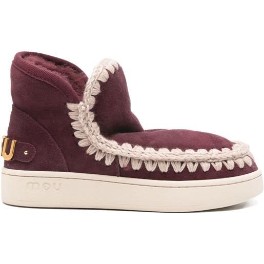 Mou stivaletti con fodera in pelle di pecora 35mm - rosso