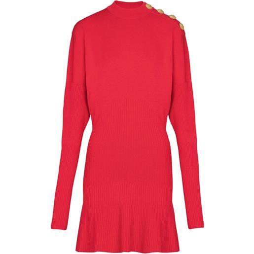 Balmain abito in maglia con bottoni - rosa