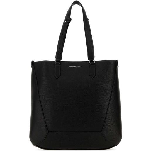 Alexander McQueen borsa tote edge media - nero