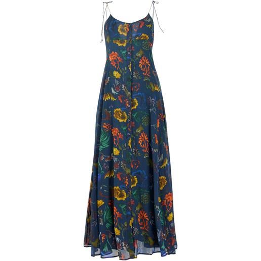 Rosie Assoulin abito lungo high garden - blu