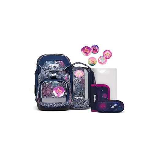 ergobag set di zaini per la scuola 6 pezzi, compreso il set di klettie
