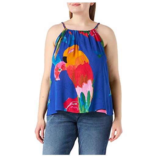 Desigual blus_rodas camicia da donna, blue, xl