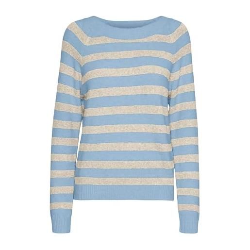 VERO MODA vmdoffy ls o-neck blouse ga noos, blu di cachemire, m