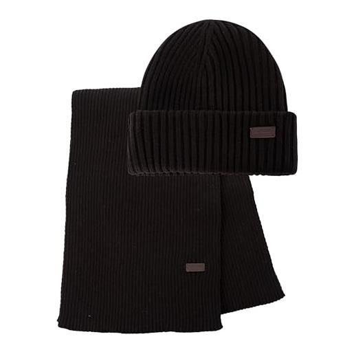Barbour beanie & scarf set black 2mmgs0019 black tu