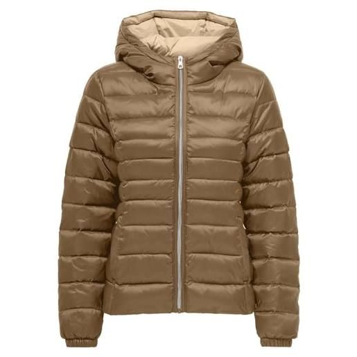 Only piumino cammello donna talire, marrone, m