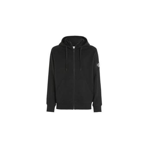Calvin Klein jeans - felpa uomo regular con dettagli a costine