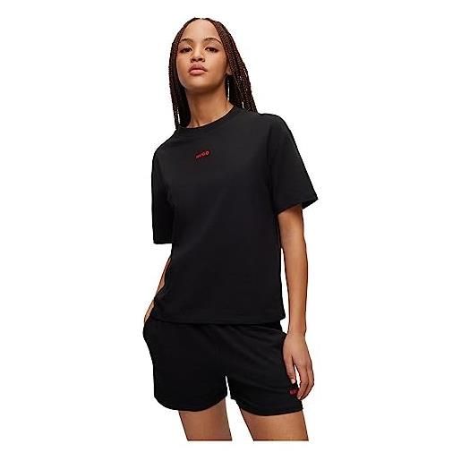 HUGO shuffle_t-shirt maglietta loungewear, black1, l donna