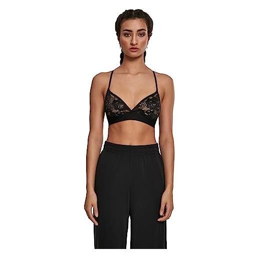 Urban Classics ladies triangle laces bra reggiseno senza ferretto, nero (black 00007), a (taglia produttore: x-small) donna