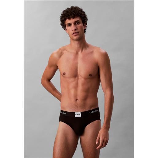 Calvin klein 3 slip uomo cotone elasticizzato con elastico parlante art. Lv00nb4475