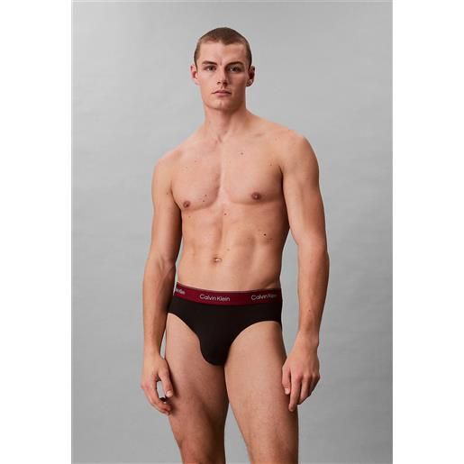 Calvin klein 3 slip uomo midi in cotone elasticizzato elastico parlante art. Lv00nb4388