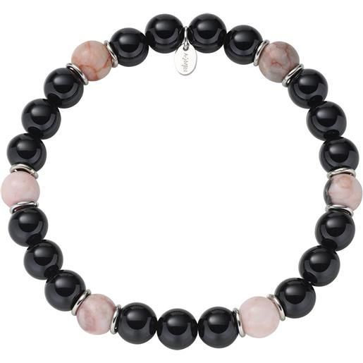 AMEN Bracciale Argento 925 Con Medaglia Miracolosa E Zirconi Neri - Made In Italy - 6