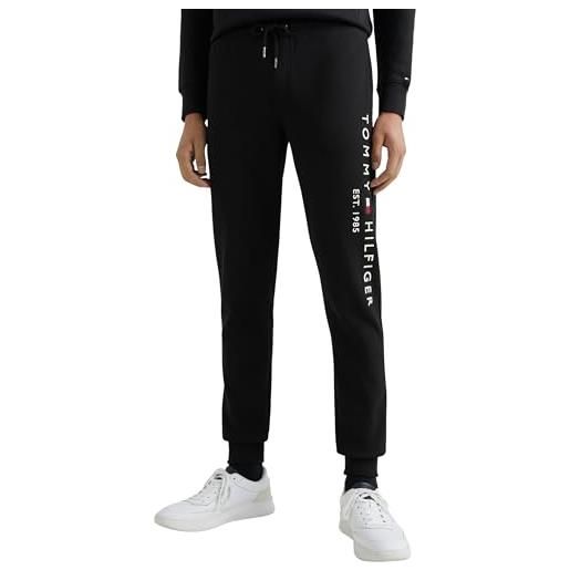 Tommy Hilfiger pantaloni da jogging uomo pantaloni felpati, nero (black), 3xl