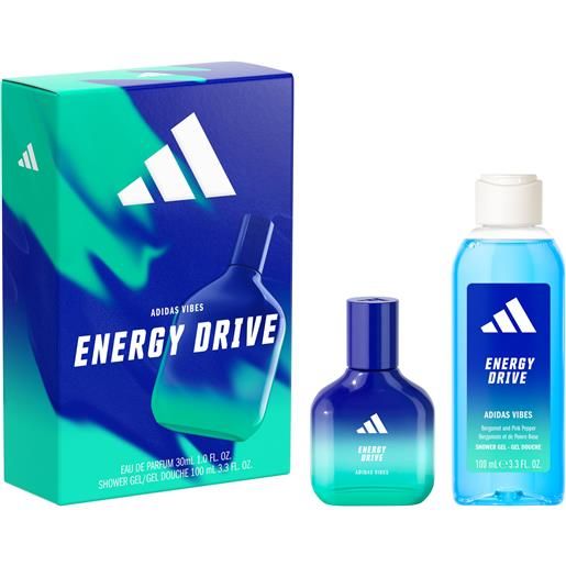 Adidas cofanetto energy drive eau de parfum 30 ml + shower gel 100 ml