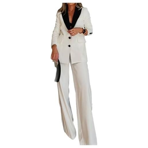 Mrjitor donna vestito due bottoni giacca e pantaloni set picco risvolto matrimonio abito formale