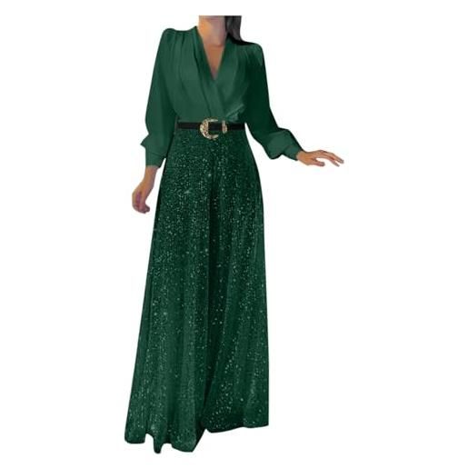 Generico vestito da sera cerimonia elegante abito da cocktail maniche lunghe, abito da sera cerimonia, rockabilly, vintage, anni '50, vestiti lungo per matrimonio banchetto vacanza vestito paillettes donna