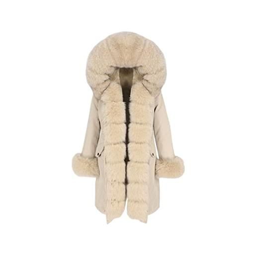 OFTBUY x-long parka capispalla impermeabile cappotto in vera pelliccia giacca invernale donna cappuccio in pelliccia di volpe naturale capispalla di lusso staccabile
