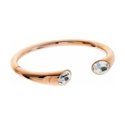 Calvin Klein bracciale solid gold-plated bracelet with brilliant kj8ypf1402 crystals - dimensioni: 5,4 x 4,3 cm - xs sck1082-5443 marca, estándar, metallo non prezioso, nessuna pietra preziosa